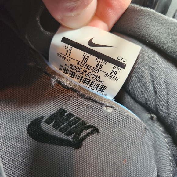 Nike Air Max Flair Shoes Men 11 Running Trainers Gray Sneaker 942236 Workout - Picture 8 of 8